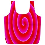 Pink Hypnotic Background Full Print Recycle Bags (L)  Back