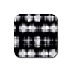 Black And White Modern Wallpaper Rubber Coaster (square)  by Simbadda