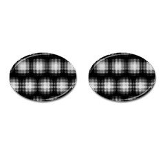 Black And White Modern Wallpaper Cufflinks (oval) by Simbadda