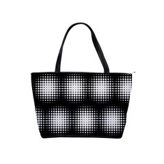 Black And White Modern Wallpaper Shoulder Handbags by Simbadda