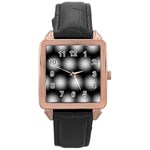 Black And White Modern Wallpaper Rose Gold Leather Watch  Front