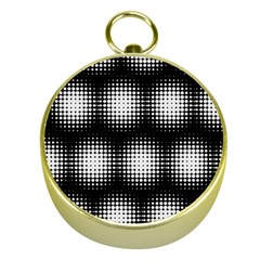 Black And White Modern Wallpaper Gold Compasses by Simbadda