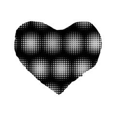 Black And White Modern Wallpaper Standard 16  Premium Flano Heart Shape Cushions by Simbadda