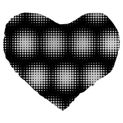 Black And White Modern Wallpaper Large 19  Premium Flano Heart Shape Cushions by Simbadda