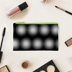 Black And White Modern Wallpaper Cosmetic Bag (xs) by Simbadda