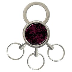 Floral Pattern Background 3-ring Key Chains by Simbadda