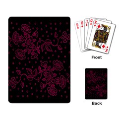 Floral Pattern Background Playing Card by Simbadda