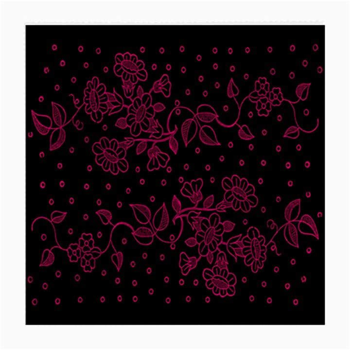 Floral Pattern Background Medium Glasses Cloth (2-Side)