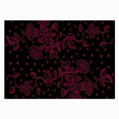 Floral Pattern Background Large Glasses Cloth