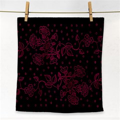 Floral Pattern Background Face Towel by Simbadda