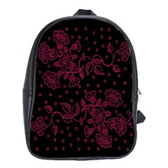 Floral Pattern Background School Bags(large) 