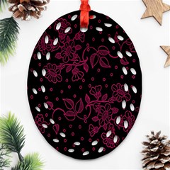 Floral Pattern Background Ornament (oval Filigree) by Simbadda