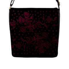 Floral Pattern Background Flap Messenger Bag (l)  by Simbadda