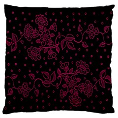 Floral Pattern Background Large Flano Cushion Case (one Side) by Simbadda