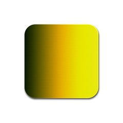 Yellow Gradient Background Rubber Square Coaster (4 Pack)  by Simbadda