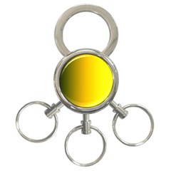 Yellow Gradient Background 3-ring Key Chains by Simbadda