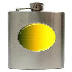 Yellow Gradient Background Hip Flask (6 Oz) by Simbadda