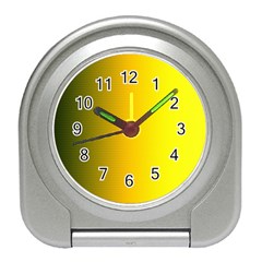 Yellow Gradient Background Travel Alarm Clocks by Simbadda