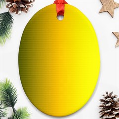 Yellow Gradient Background Oval Ornament (two Sides)