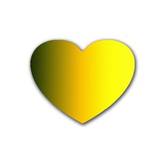 Yellow Gradient Background Heart Coaster (4 Pack)  by Simbadda