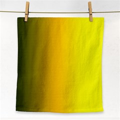 Yellow Gradient Background Face Towel by Simbadda