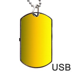 Yellow Gradient Background Dog Tag Usb Flash (two Sides)