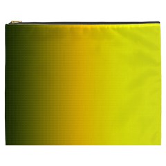 Yellow Gradient Background Cosmetic Bag (xxxl)  by Simbadda