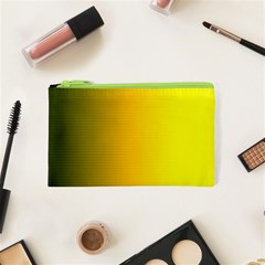 Yellow Gradient Background Cosmetic Bag (xs) by Simbadda