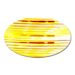 Yellow Curves Background Oval Magnet by Simbadda