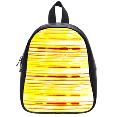 Yellow Curves Background School Bags (small)  by Simbadda