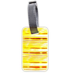 Yellow Curves Background Luggage Tags (two Sides) by Simbadda