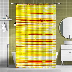 Yellow Curves Background Shower Curtain 48  X 72  (small)  by Simbadda