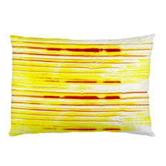 Yellow Curves Background Pillow Case (two Sides) by Simbadda