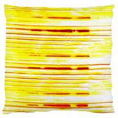 Yellow Curves Background Large Cushion Case (two Sides) by Simbadda