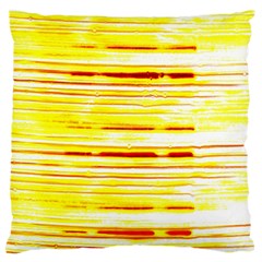 Yellow Curves Background Large Flano Cushion Case (two Sides) by Simbadda