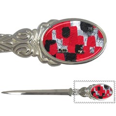 Red Black Gray Background Letter Openers by Simbadda