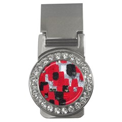 Red Black Gray Background Money Clips (cz)  by Simbadda