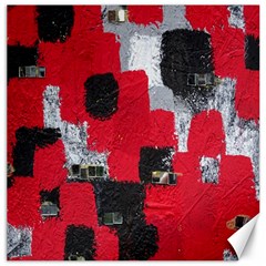 Red Black Gray Background Canvas 16  X 16   by Simbadda