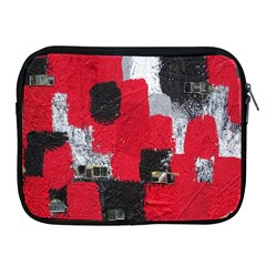 Red Black Gray Background Apple Ipad 2/3/4 Zipper Cases by Simbadda