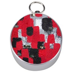 Red Black Gray Background Silver Compasses by Simbadda