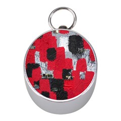 Red Black Gray Background Mini Silver Compasses by Simbadda