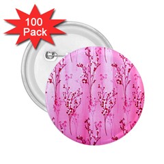 Pink Curtains Background 2 25  Buttons (100 Pack)  by Simbadda