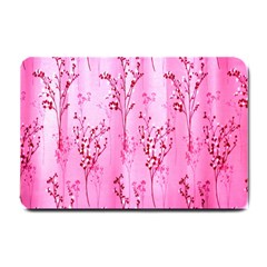 Pink Curtains Background Small Doormat  by Simbadda