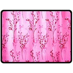 Pink Curtains Background Double Sided Fleece Blanket (large)  by Simbadda