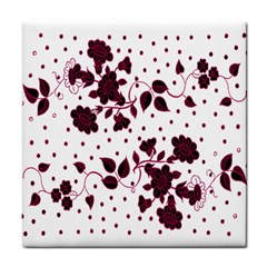 Floral Pattern Tile Coasters by Simbadda