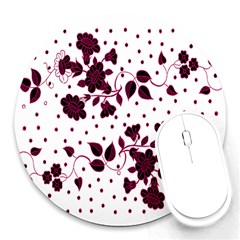 Floral Pattern Round Mousepads by Simbadda