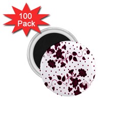 Floral Pattern 1 75  Magnets (100 Pack)  by Simbadda