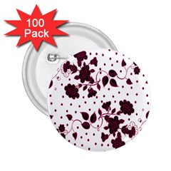 Floral Pattern 2 25  Buttons (100 Pack)  by Simbadda