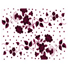 Floral Pattern Double Sided Flano Blanket (medium)  by Simbadda