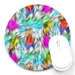 Fur Fabric Round Mousepads by Simbadda